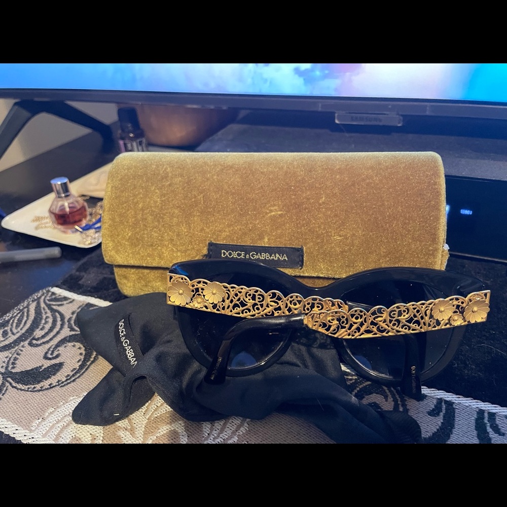 DOLCE & Gabbana filagree CAT EYE sunglasses